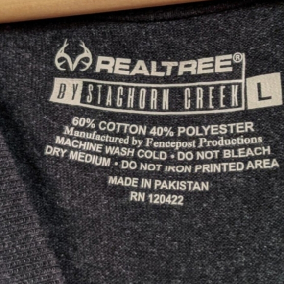 Realtree Men's Get Outdoors Logo Camo Graphic Short Sleeve T-Shirt, Size Large - Picture 3 of 3